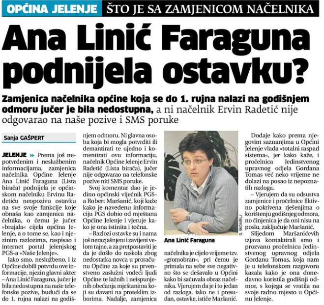 Na današnji dan započeo raspad sistema: Ana Linić Faraguna dala neopozivu ostavku