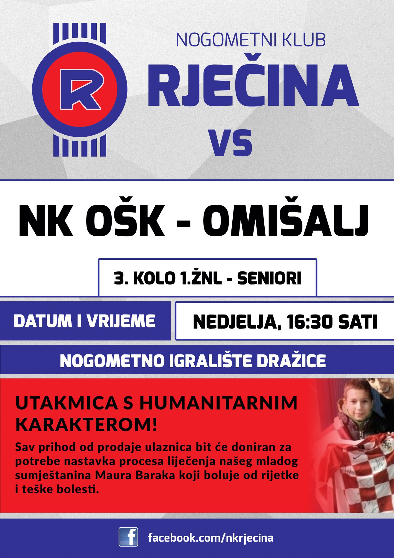 NK Rječina: Nedjeljni derbi imat će humanitarni karakter
